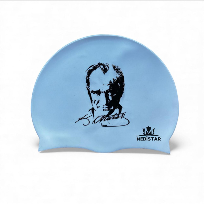 Atatürk Baskılı Mavi Bone