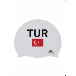 Türk Bayrağı Baskılı Bone | Silikon Yüzücü Bonesi