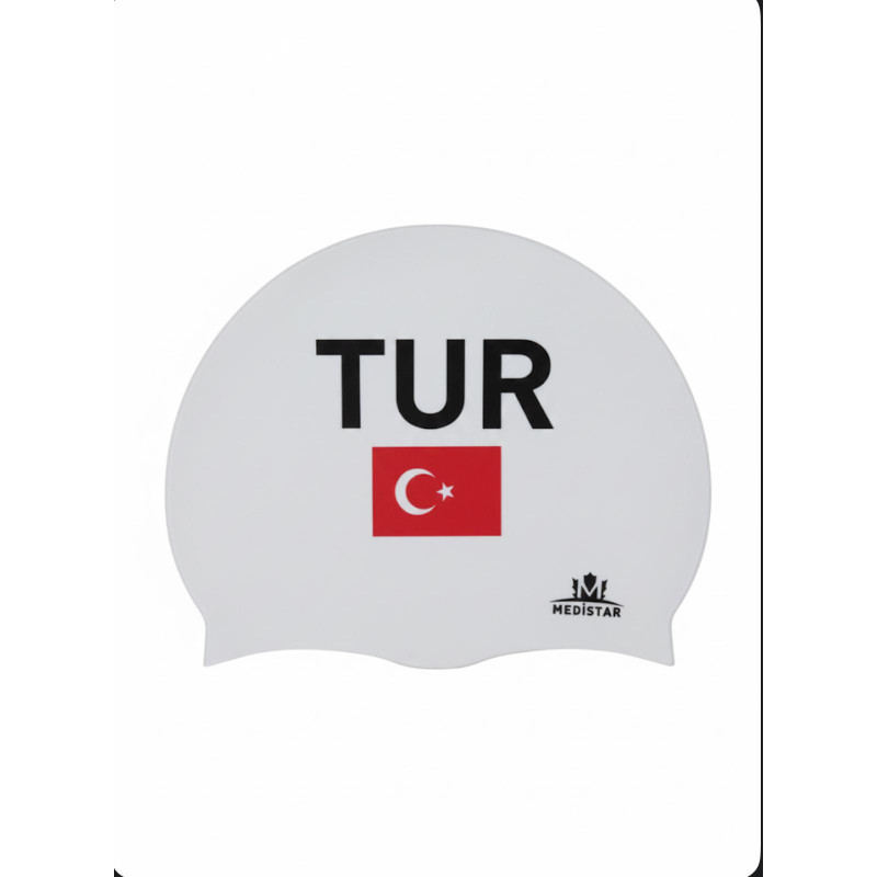 Türk Bayrağı Baskılı Beyaz Bone 2