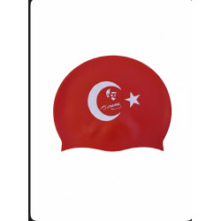 Türk Bayrağı Baskılı Kırmızı Bone 2