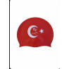 Türk Bayrağı Baskılı Bone | Silikon Yüzücü Bonesi